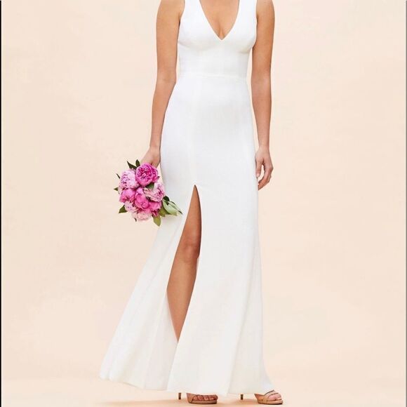 DRESS the Population Bridal Barbie Dress
luxe crepe Gown Wedding XXL NWT - Picture 12 of 14